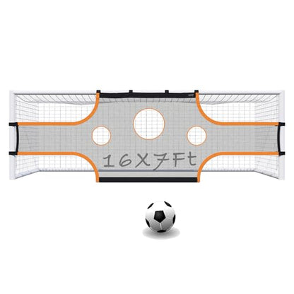 MR Soccer Goal Target Sheet, Field Net, Professional Shooting Practice Aid - size: 16'x7'