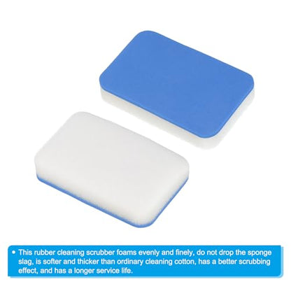 PATIKIL Table Tennis Rubber Care Sponge, 4 Pack Ping Pong Paddle Cleaning Sponge Racket Pat Cleaner, Blue White
