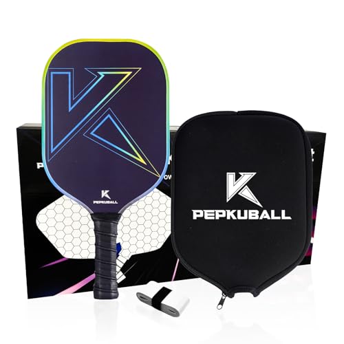 Premium Pickleball Paddles Set Fiberglass Carbon Fiber Pickleball Paddle Lightweight for Outdoor Indoor Use with Rackets for Men Women and All Ages - color: WB05-GREEN