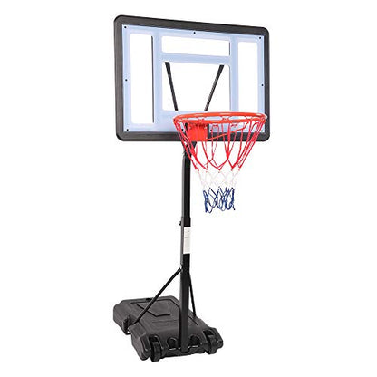 Ktaxon Poolside Basketball Hoop, Adjustable Height 45-53" Swimming Pool Upgraded Portable Basketball Hoop Stand with Fillable Base