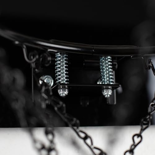 Black Mini Basketball Rim Set, Includes: Chain Net, 2 Door Hooks, Ball, Ball Pump, Screws, 9-inch Hoop with 6 Hooks