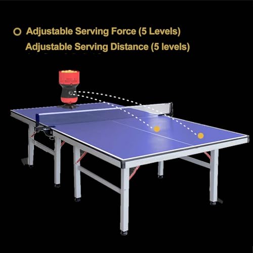 Portable Ping Pong Robot, Ball Trainer Machine with Remote & 5-Level Adjustments - Simulates Real Opponent for Defense/Attack Drills, Club or Home Use BallMachinewith100Ball - size: BallMachinewith100Ball
