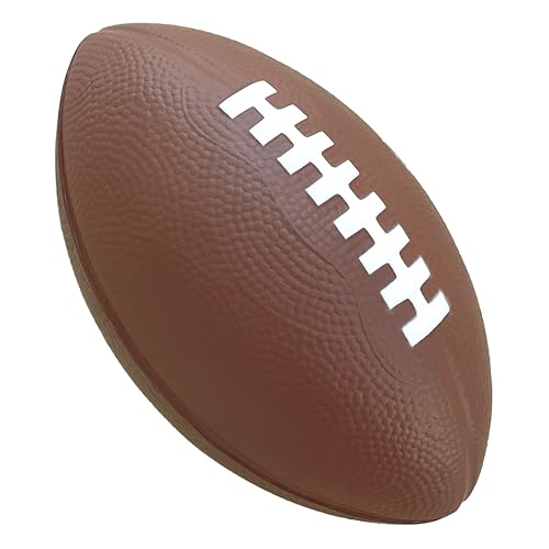 Foam Football for Kids - 7.25 Inch Easy Grip Toddler Football - Soft Mini Foam Football for Small Hands, Youth Size - Kids Football for Indoor Outdoor Beach and Pool Play, Black - color: Brown