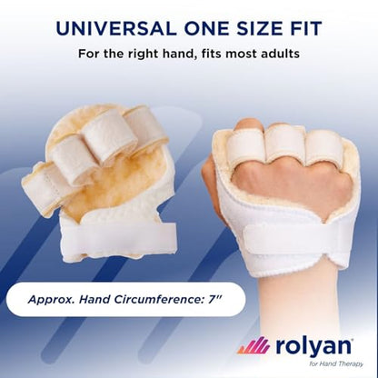 Rolyan – Palm Protector – Left Hand – Finger Separator Glove – Single Pack, Soft Padded Palm Guard for Hand Contractures and Finger Spasticity, Lightweight Hand Protector, Washable - size: With Finger Separator, style: Left Hand