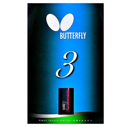 Butterfly B303FL Shakehand Table Tennis Racket - China Series - Racket and Case Set with A Combination Smooth & Pips-Out Rubber - Recommended for Beginning Level Players