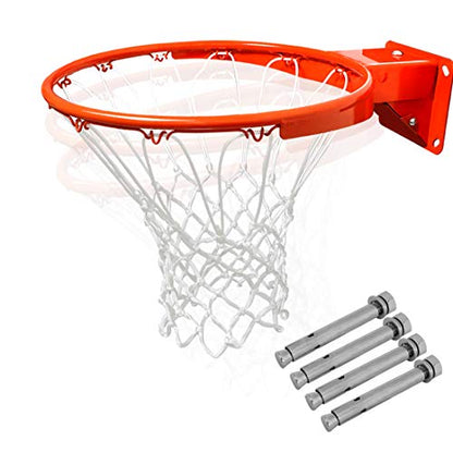 Heavy Duty Wall Mounted Basketball Rim, 18 inch Professional Hanging Basketball Goal Fits Indoor and Outdoor Wall