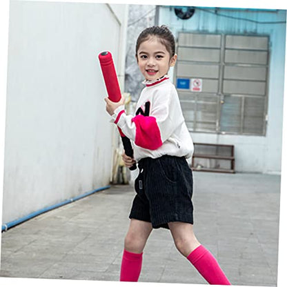 Wear Resistant EVA Baseball Bat Red for Indoor Outdoor Training Lightweight Sports for Parent Interactive Play and Skill Development
