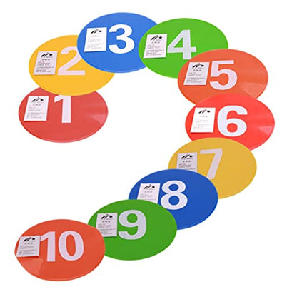LIOOBO 10Pcs Reusable Soccer Training Markers Roadblock Plates for Sports Drills Durable Football Supplies Non Slip Agility Field Equipment