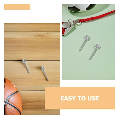Healeved 120pcs Stainless Steel Ball Pump Needles Replacement Set for Basketball Soccer Football Volleyball Rugby Inflation Air Pump Accessories Sports Equipment