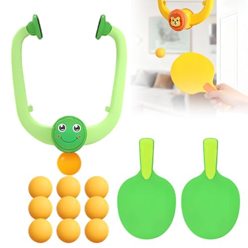 Door Plunking Game, 2026 New Hanging Table Tennis Trainer Portable Set, Adjustable Ping Pong Doorway Game for Kids with Racket and Balls