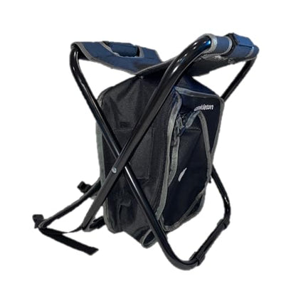 2 in 1 Pickleball Bag and Foldable Chair, Adjustable Bag with Foldable Chair, Paddle Pocket, Compartment for Shoes, Water Bottles and Extra Paddles