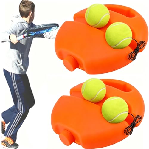 Self Tennis Practice Solo TennisTrainer, Solo TennisPractice Rebounder Ball with String and Weighted Base, Portable Self Training Tool for Beginners, Indoor Outdoor Tennis Return Equipment