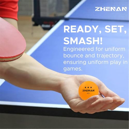 40+ New Material Ping Pong Balls 20 Pack Multicolor White and Orange Advanced Table Tennis Balls 3 Star Training & Practice Ping Pong Ball，Competition and Recreational Play, Abs Ping Pong Ball - color: Orange