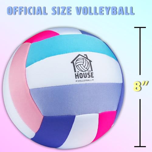 in The House Soft Indoor Volleyball for Boys & Girls (Ages 3+) – Realistic Feel - Training Ball for Indoor Play - Bring Vball Practice Home - Great Gift for Any Volleyball Player