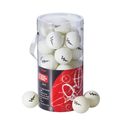 Viper Table Tennis Balls, White 40mm Regulation Size, 24 Pack