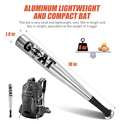 KRUI Tire Thumper for Truckers, 18 Inch Aluminum Baseball Bat, Lightweight Tire Thumper Keeps in Home, Car, Backpack - color: sliver