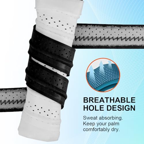 Pickleball Grip Tape 3pcs Overgrip Pickleball Paddle Grip Tape with Raised Ridge Replacement Grip Wrap Accessory for Pickleball Paddle Handle - color: Black