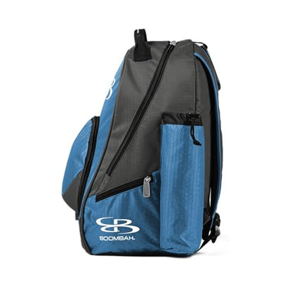 Boombah Tyro Baseball/Softball Bat Backpack - 20" x 15" x 10" - Holds 2 Bats up to Barrel Size of 2-5/8" - color: Charcoal/Columbia Blue_C23