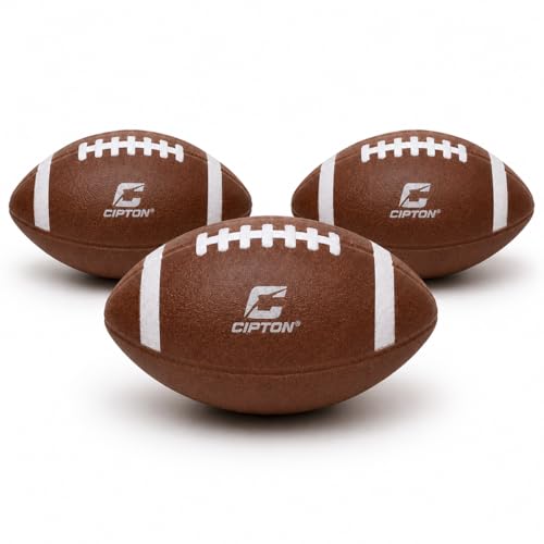 Cipton Silent Mini Foam Footballs 3 Pack – 7.5 Inch Soft Footballs with Realistic Weight, Low Noise Foam Footballs for Indoor & Outdoor Practice & Training - color: Standard Edition