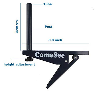 Comesee Ping Pong Net Set Table Tennis Table Post Professional Spring Activated Clamp with Net Clip Insert, 1.2 Inch Width Grip Holder, Tension and Height Adjustable Easy Set Up (Navy)