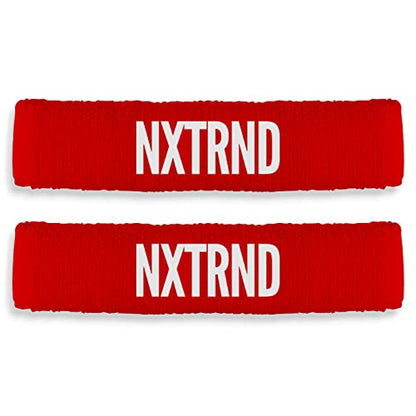 1 Pair Nxtrnd Bicep Bands, Sweat-Absorbent Arm Sweatbands, Football Accessory - color: Red