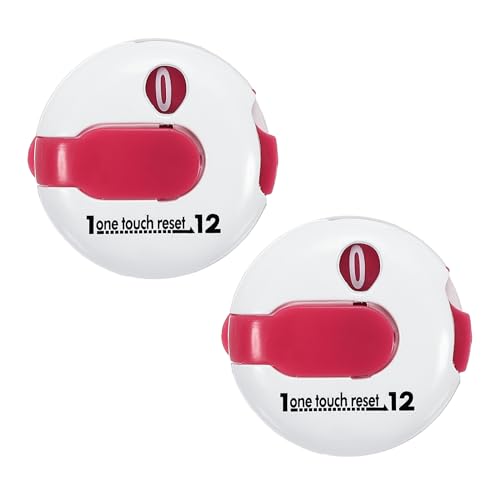 PATIKIL Golf Score Counter, Mini Golf Shot Stroke Attachment Counter Clicker Clip for Golfers Glove Bag - color: White Pink