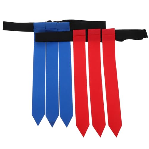 WOONEKY 2pcs Flag Football Belts for Boys and Girls Youth Rugby Waist Flags Belts Set Multi-use Football Game Supplies