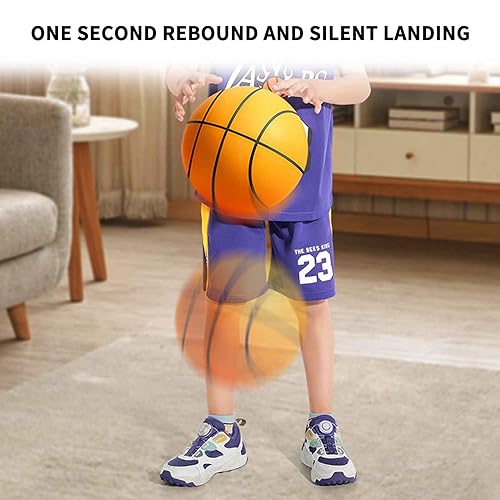 Silent Basketball, 2026 Quiet Basketball Indoor, Silent Basketballs Dribbling Indoor, No Noise Foam Basketballs for Quiet Dribbling and Indoor Training Activities
