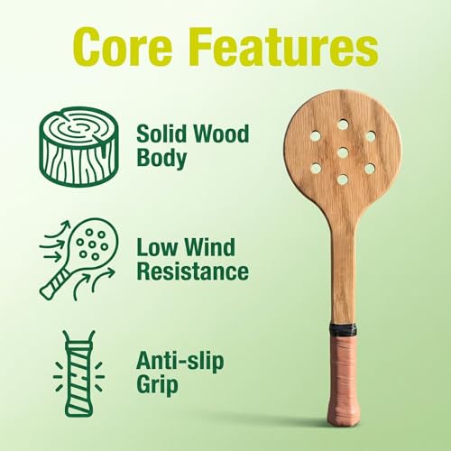 Wooden Tennis Racquet Wooden Tennis Training Racket for Beginners