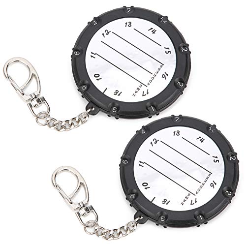 2pcs Golf Stroke Counter, Portable 18 Holes Golf Score Keeper with Easy Turn Wheel, for Accessories and Lovers