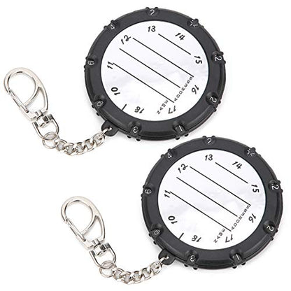 2pcs Golf Stroke Counter, Portable 18 Holes Golf Score Keeper with Easy Turn Wheel, for Accessories and Lovers