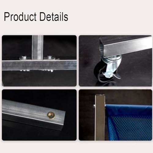 Table Tennis Ball Catch Net Table Tennis Nets, Movable Ping Pong Practice Net Multi-Ball Rack Nets for Multi-Ball Drills Or Robot Serve Launcher Practice Recreational A,Blue-b-210x50x142cm - size: b
