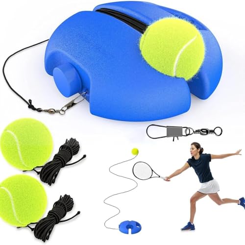 Tennis Trainer 2026 Upgraded Tennis Rebounder with Weighted Base, Portable Solo Practice Training Tool for Home & Backyard, Multifunctional Tennis Ball Training Baseboard Practice Kit