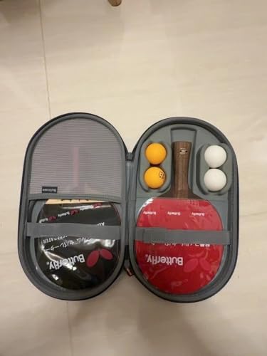 Table Tennis Equipment Carrying Case for Ping Pong Paddles/Table Tennis Paddles, Fits for 2 Paddles and 4 Balls, Black