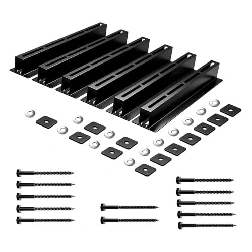 Heavy Duty Garage Ceiling Storage Rack System, Overhead Bin Slide Track Rails for 5 Bins (6 Pack), Adjustable Tote Hanger, 176 Lbs Capacity Steel - size: 6 Pack