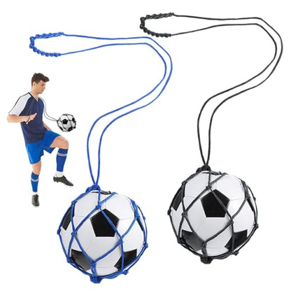 2 Pcs Football Kick Trainer Bags Solo Soccer Kick Trainer Practice Equipment Training Aid Soccer Return Trainers Net Ball Training Equipment Fits Ball Size 3, 4, 5