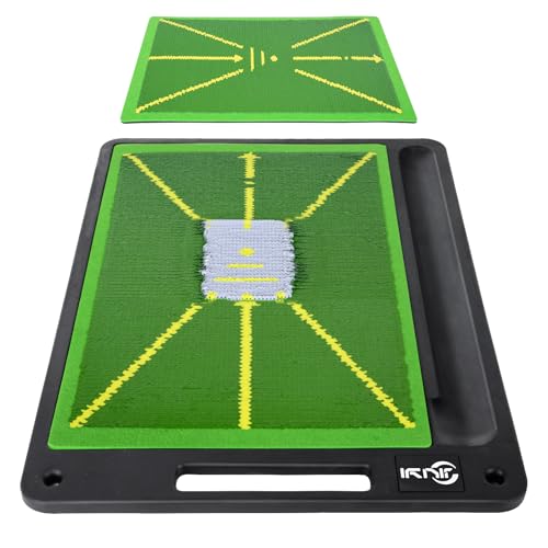 Golf Mat Pro Premium Swing Training Mat for Analyzing Swing Path and Ball Impact, Replaceable Golf Practice Mats for Indoor Outdoor Hitting Training, Gifts for Men - color: Simple