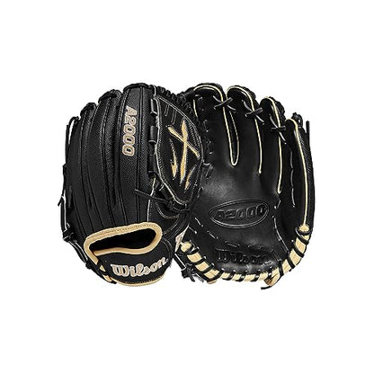 Wilson A2000 Pitcher's Baseball Gloves - color: Black/Saddle Tan, size: 12"