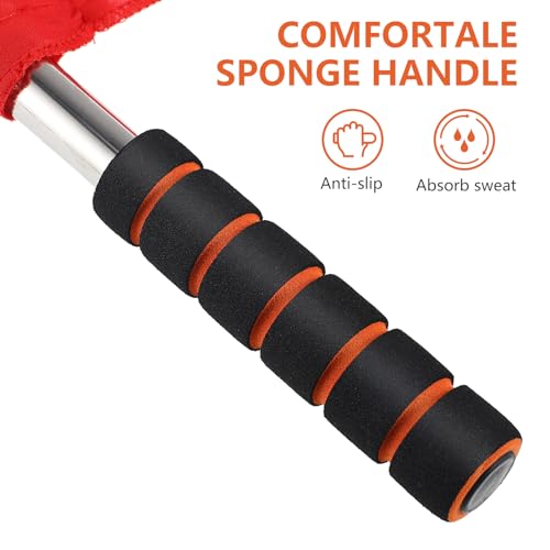 4Pcs Soccer Referee Flags, High Visibility Linesman Signal Flags with Stainless Steel Pole and Sponge Handle, for Soccer Volleyball Basketball Football Sports Competition Training, Referee Kit 4pcs