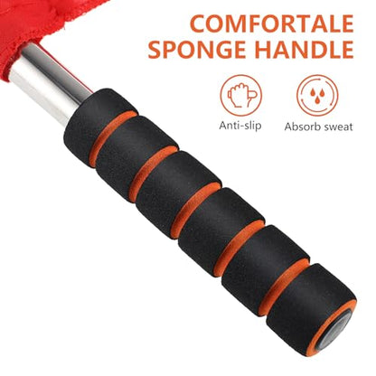 4Pcs Soccer Referee Flags, High Visibility Linesman Signal Flags with Stainless Steel Pole and Sponge Handle, for Soccer Volleyball Basketball Football Sports Competition Training, Referee Kit 4pcs