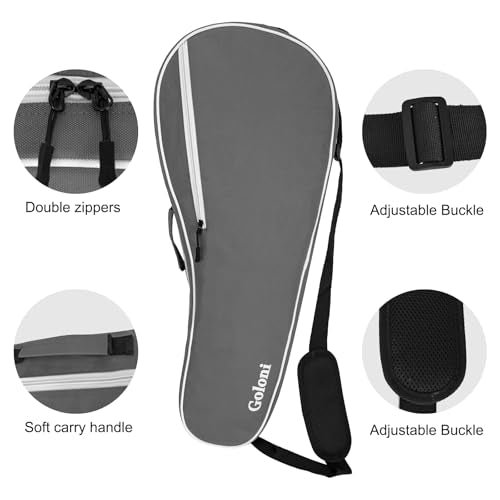 Goloni Tennis Bag for 3-4 Rackets, Water-Resistant Racket Bag with Padded Protection for Men Women Adults