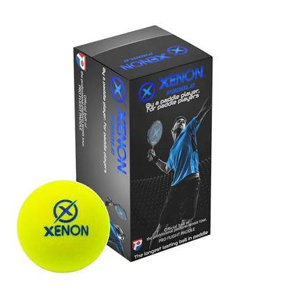 X Platform Tennis Balls by Xenon, Bright Yellow for High Visibility, Superb Durability, APTA Approved, 2 Balls per Sleeve - size: 1 Sleeve - 2 Balls, style: Regular