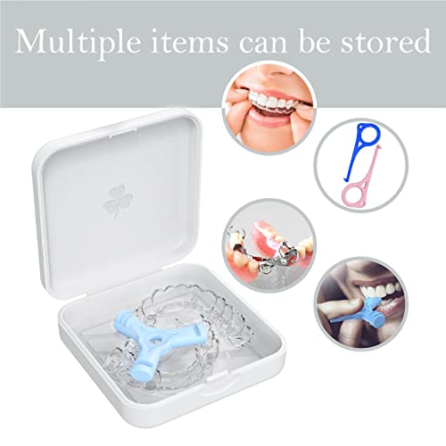 Retainer Case, ARGOMAX Aligner Case, Braces Box, 2 Piece Orthodontic Box (White). - color: White