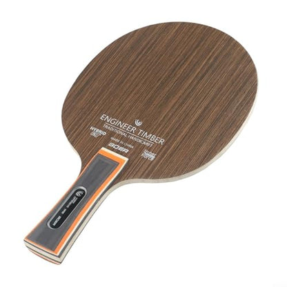 Table Tennis Paddle Blade 5 Ply Ebony Long Handle for PING Pong Racket Bottom Plate Black Yellow