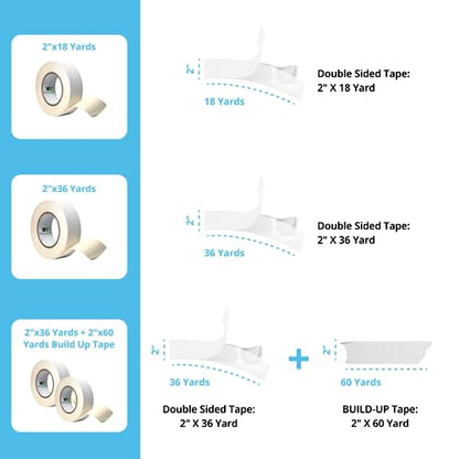 Wedge Guys Golf Grip Tape Roll | Solvent Activated Double Sided Adhesive Grip Tape Rolls for Regripping Golf Clubs | Multiple Size Grip Tape Rolls Available