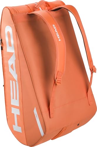 HEAD Tour Racquet Bag XL (12R) Tennis Bag - Holds Up to 12 Racquets, CCT+ Climate Control Technology, 3 Main Compartments, Shoe Pocket & Backpack Carry System - color: Orange
