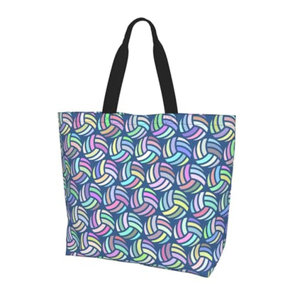 Sport Soccer Large Tote Bag Simple Casual Portable Shoulder Bags Reusable Grocery Handbag For Women Gym Travel