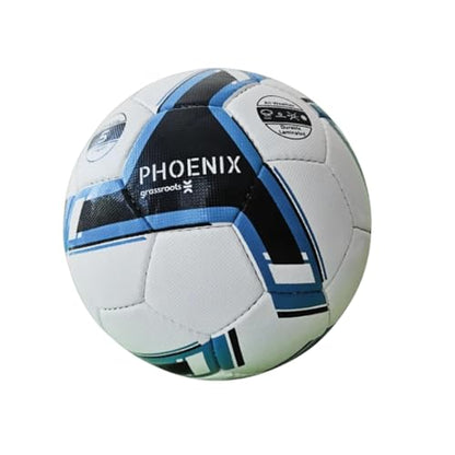 Grassroots Athletics Phoenix Professional Soccer Ball – Size 5 Handstitched Football, Textured Surface for Superior Grip & Control, Durable PU Leather, Butyl Bladder for Air Retention