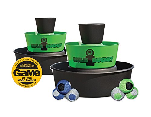BULZiBUCKET Game by Water Sports - Beach, Tailgate, Camping, Yard, and Pool Games- Indoor/ Outdoor Kids Toys - Pool Accessories Perfect for Family Game Night (Green/Black) - color: Green/Black