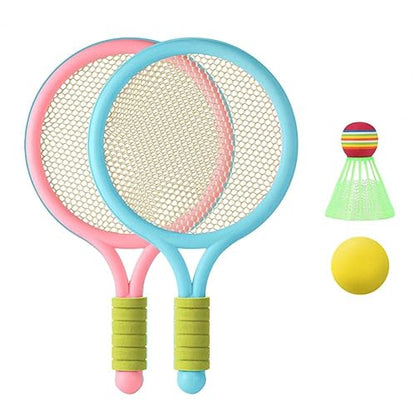 Tennis Ball and Racket Kids, Kids Tennis Racket Set Plastic Toddlers Badminton Racquet with Badminton Ball